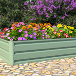 Metal Raised Garden Bed - Light Green | 120cm x 90cm