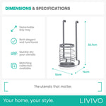 Hanging Utensil Holder - Grey