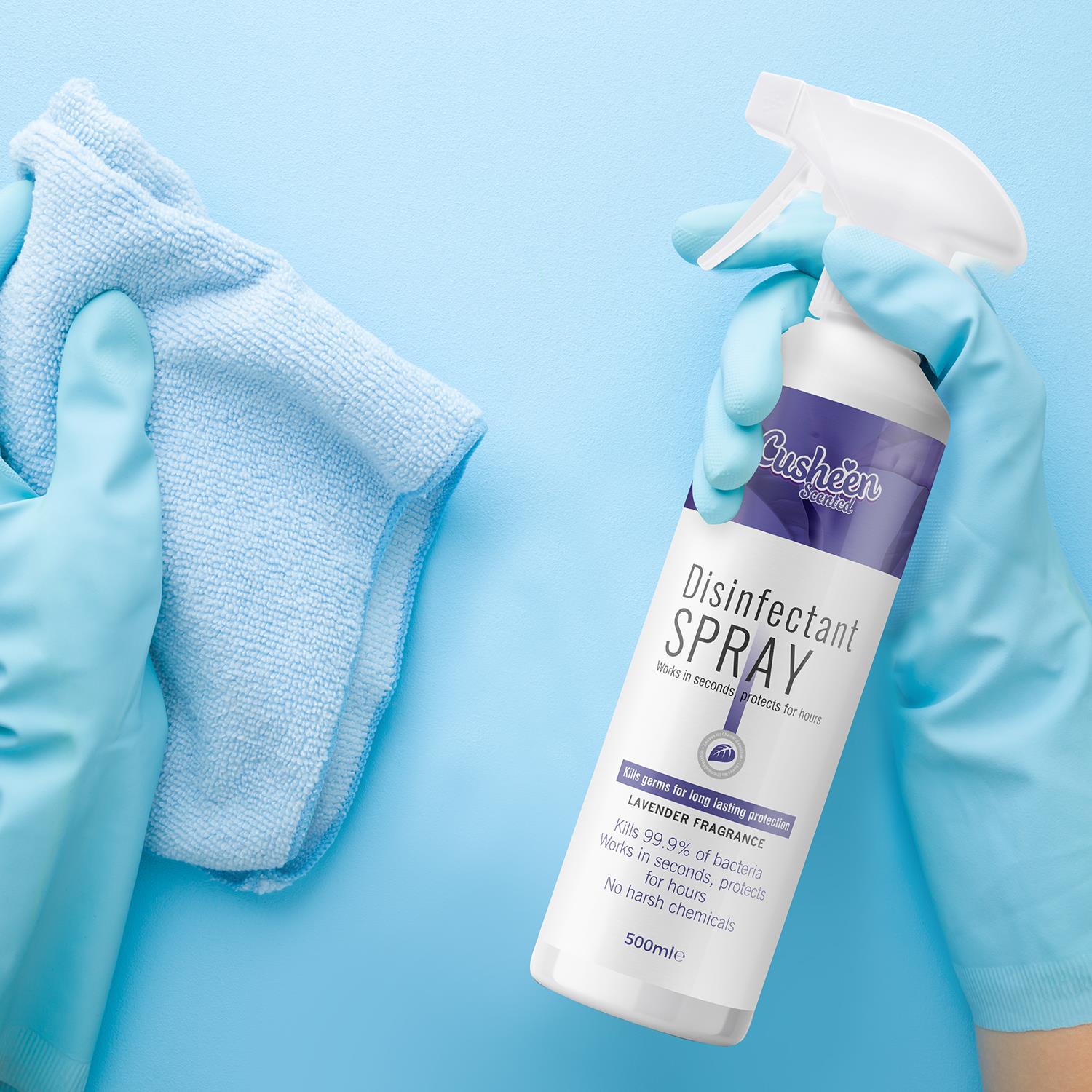 Disinfectant Spray Anti-bacterial All Purpose Lavender Fragrance,2x500ml