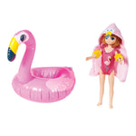 Bigjigs Toys Pool Party Doll with Accessories, 18cm Tall
