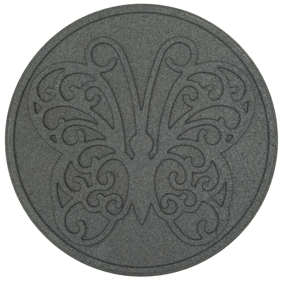 Recycled rubber Reversible Stepping Stone - Butterfly | Set of 1 | Gray