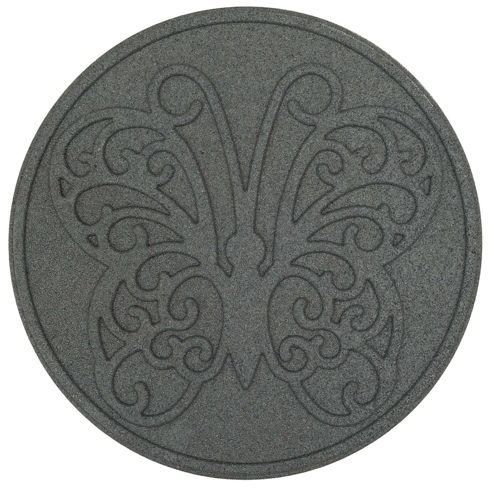 Recycled rubber Reversible Stepping Stone - Butterfly | Set-of-1 | Gray