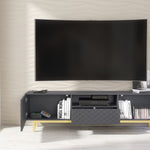 Diamond Luxe Tv Unit 180cm - Deco | Dark Grey