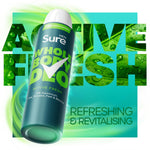 Men Whole Body Deodorant Spray Active Fresh W/ 72h Odour Control 150ml, 3pk | Set of 3