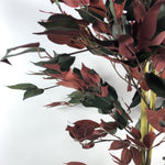 120cm Artificial Dark Red Green Ficus Plant Extra Large
