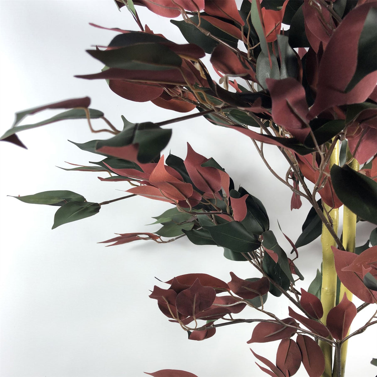 120cm Artificial Dark Red Green Ficus Plant Extra Large