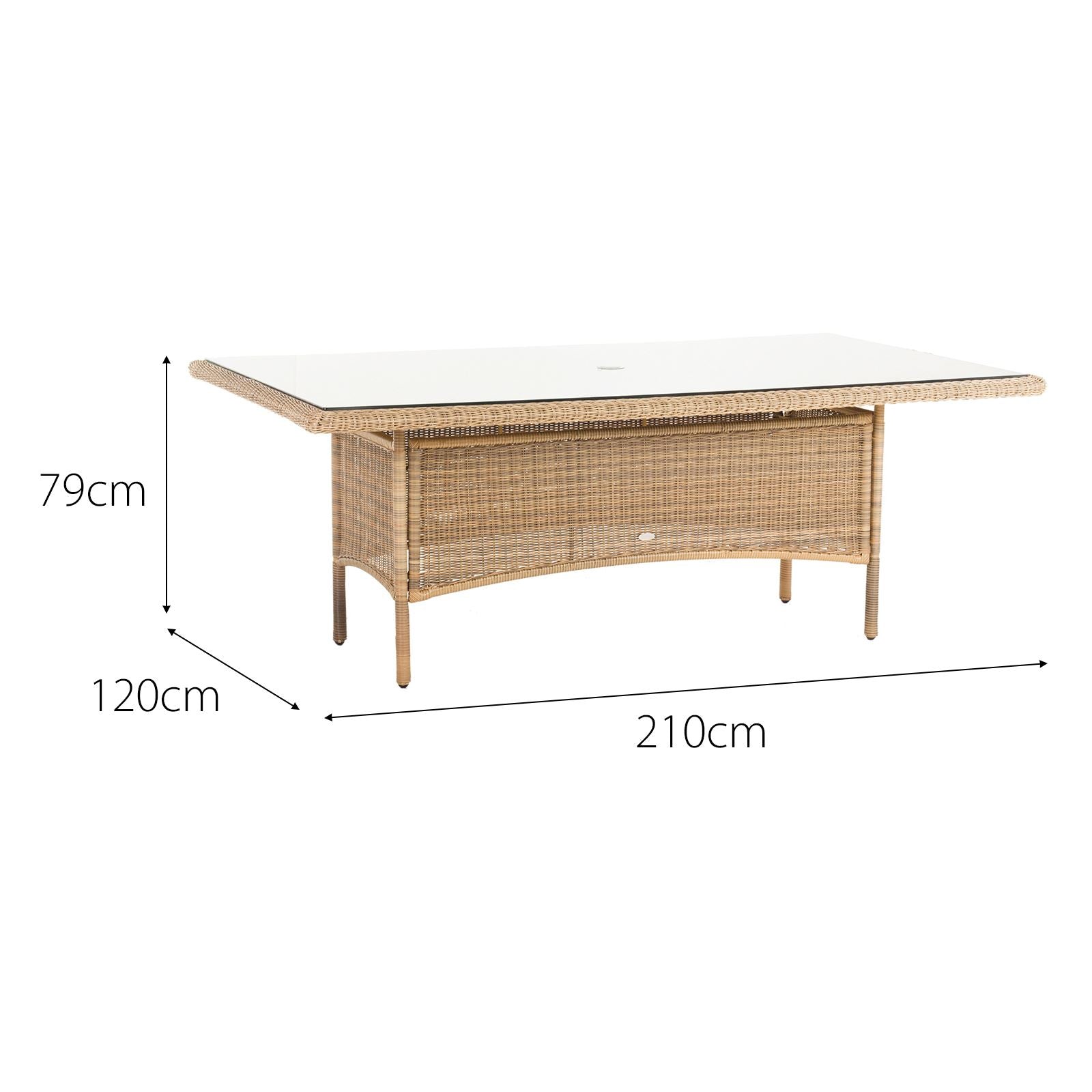 Barcelona Rattan 6 Seat Dining Set With Rectangle Table In 4 Seasons | 4 Seasons
