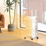 7/9/11fin Portable Oil Filled Heater Energy Efficient | Small | White