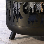 61.5cm 2-in-1 Fire Pit & Bbq Garden Heater