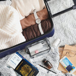 56x45x25cm Hard Cabin Suitcase - Lightweight 2-Wheel ABS Carry On Hand Luggage | Cabin | Navy Blue