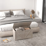 Storage Trunk For Living Room, With Safety Hinges 80cm | One Size | Gray