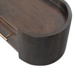 Valencia Wall-mounted Bedside, 1 Drawer, Dark Brown | Brown