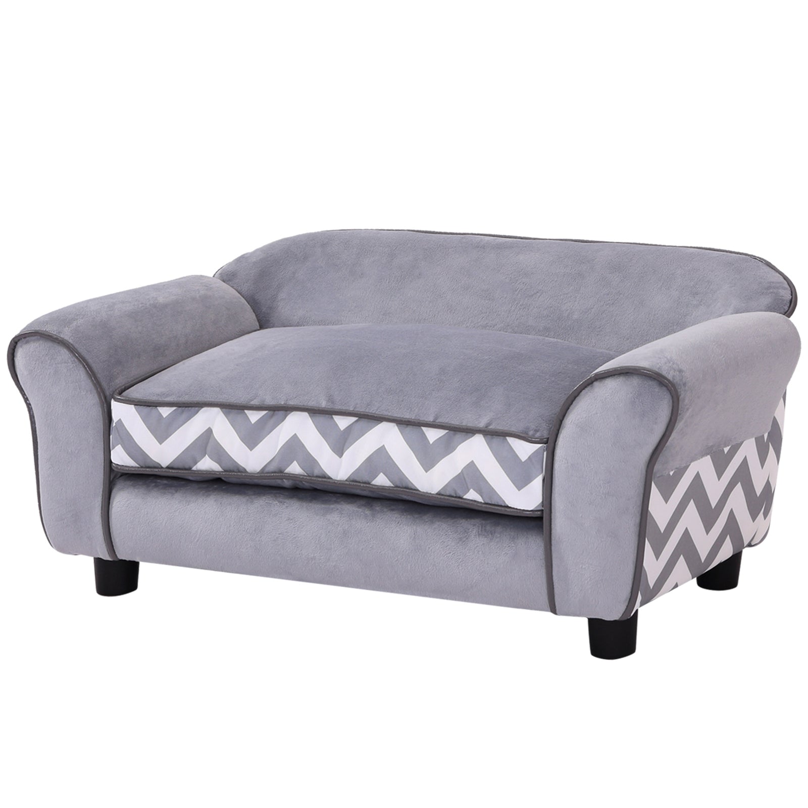 Dog Sofa Cat Couch Bed For Xs Dogs W/ Removable Sponge Cushion | Gray