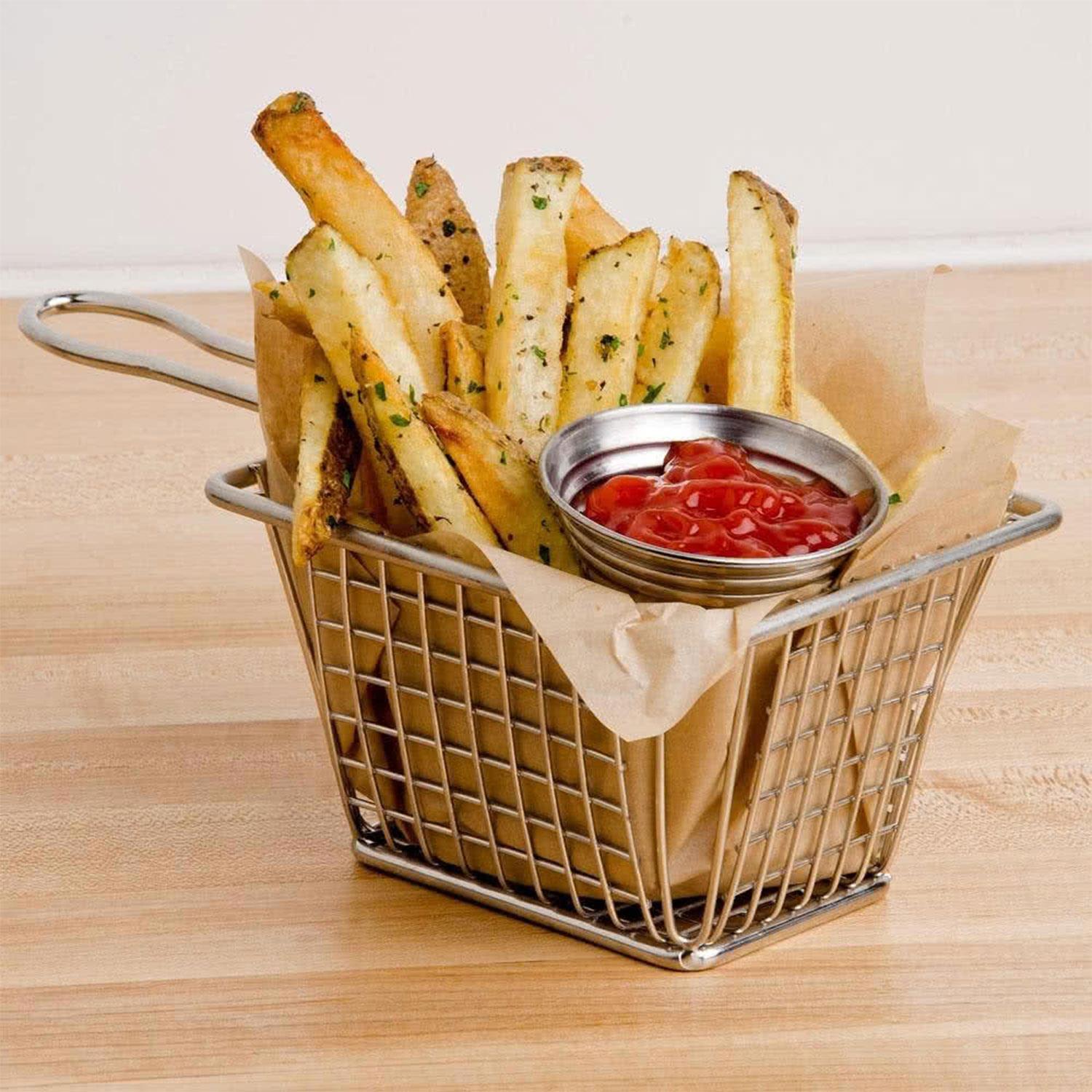 Mini Oblong Fryer Basket With Handle