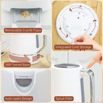 1.7l 3000w Fast Boil Electric Kettle And 2 Slice Toaster Set | White