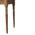 Artisan Furniture Solid Wood Oakish Turned Leg Writing Desk