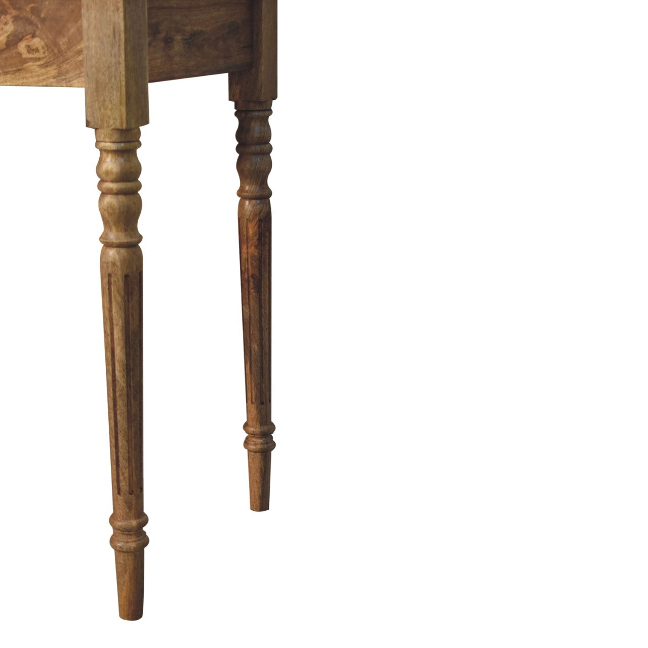 Artisan Furniture Solid Wood Oakish Turned Leg Writing Desk