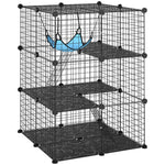 Indoor Cat Cage With Diy Customisable Design | 105cm | Black