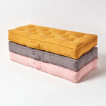 Cotton 2 Seater Booster Cushion | 50cm x 100cm | Charcoal Grey