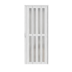 Breeins Magnetic Sliding Pvc Concertina Folding Door With Full Glass Panels