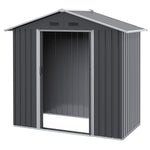 6.5ft X 3.5ft Garden Shed, Metal Shed Garden Outdoor Storage | Dark Gray