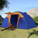 Large Camping Tent W/ 2 Bedroom, Living Area, Awning For 4-6
