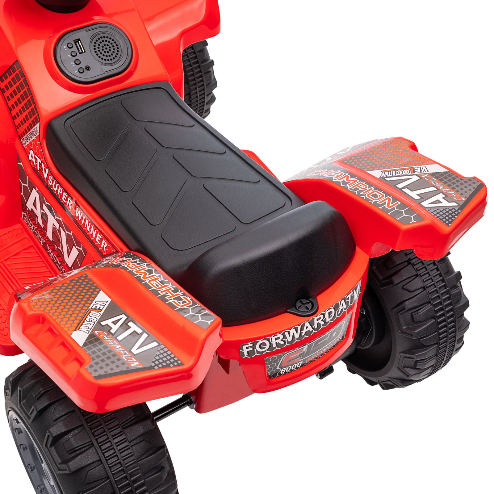 6v Kids Electric Ride On Car Toddler Quad Bike Atv For 18-36 Month | Red