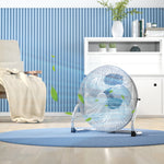 20" 100w Floor Fan Home Office Moving Oscillation 3-speed