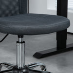 Armless Mesh Office Chair 5 Wheels | Dark Gray