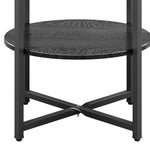 Small Round Coffee Table With 2 Tier | Black