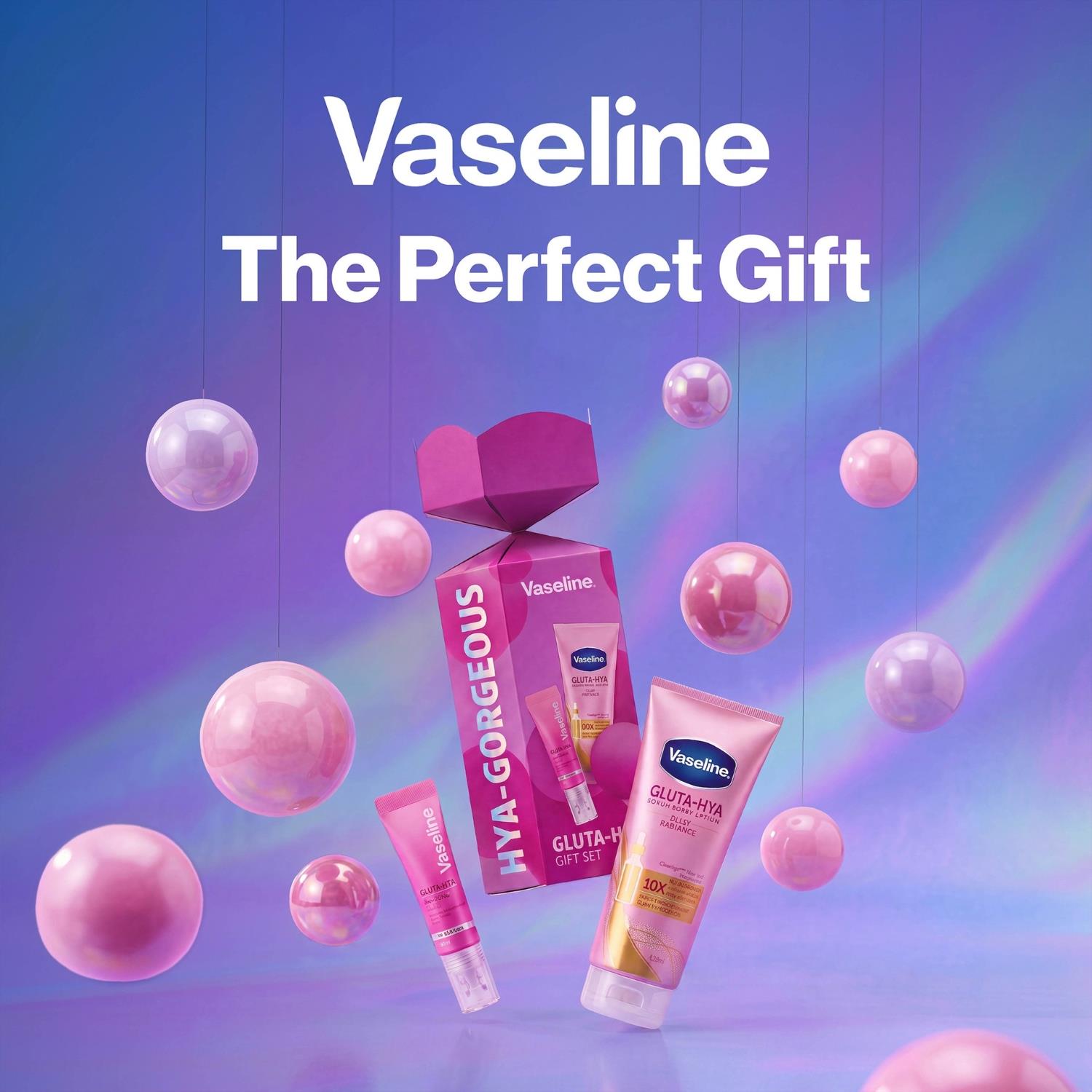 Vaseline Gluta-hya Gorgeous Gift Set: Lotion, Serum & Lip Glow