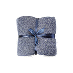 Double Fleece Melange Blanket | One Size | Navy Blue