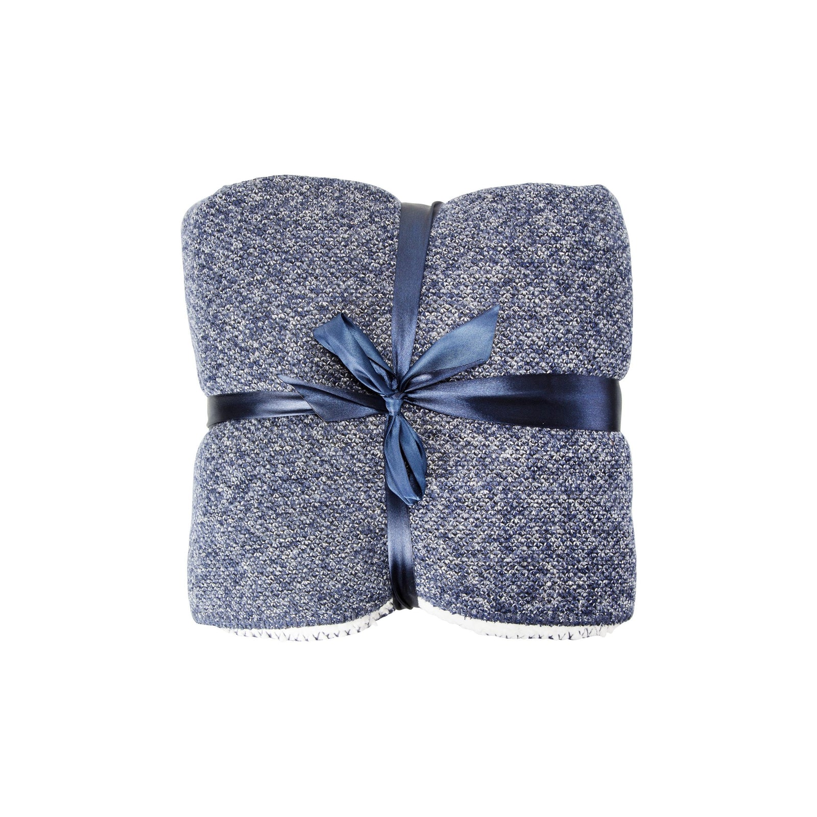 Double Fleece Melange Blanket | One Size | Navy Blue