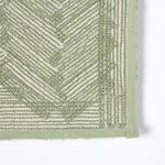 Chevron Geometric Pattern Thick Bathmat | 50 x 80cm | Green