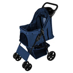 Pet Stroller With Rain Cover | Blue