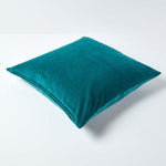 Luxury Cotton Velvet Cushion Cover | 40cm x 40cm | Teal Green