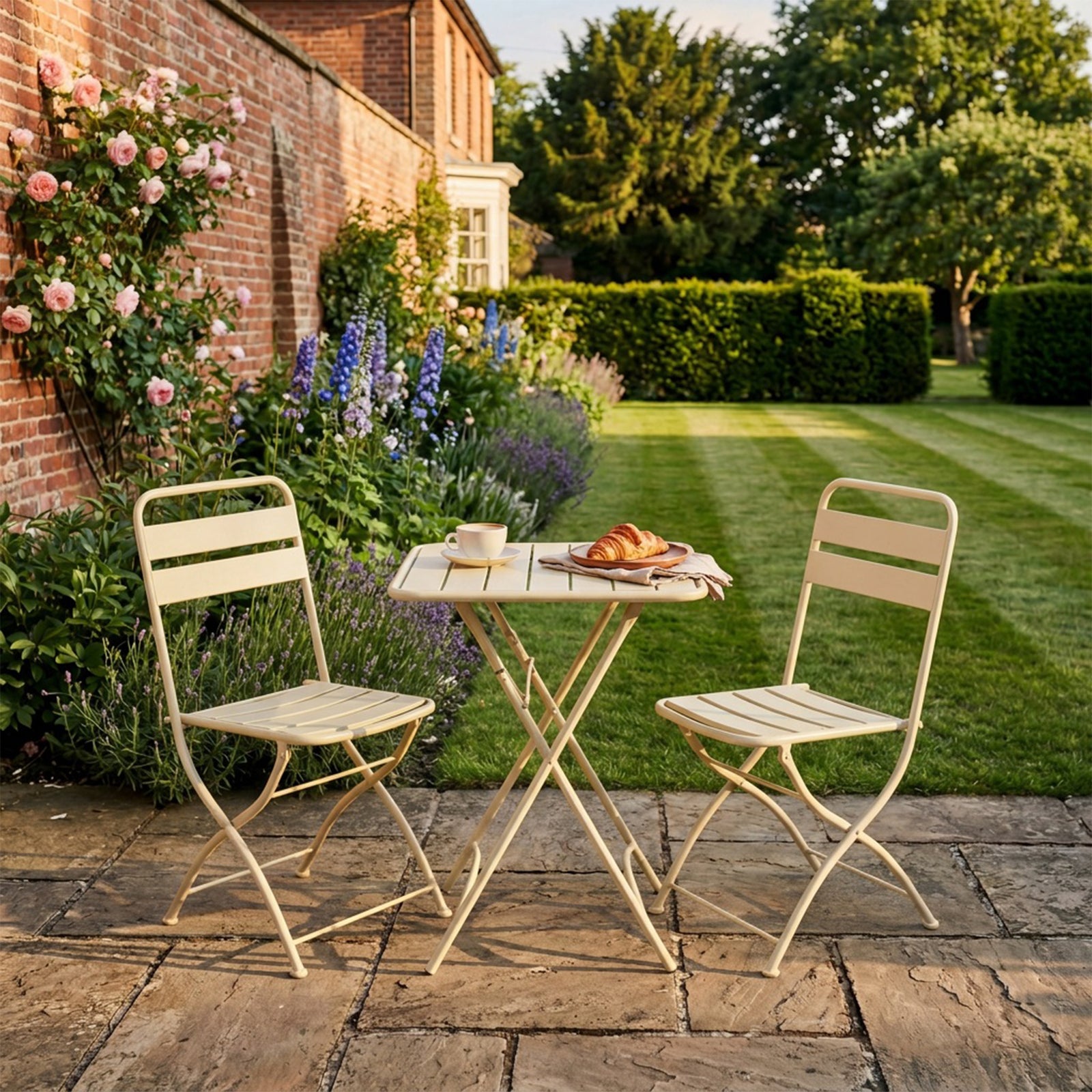 Colourways Vibrant Folding Patio Or Balcony Set | Beige