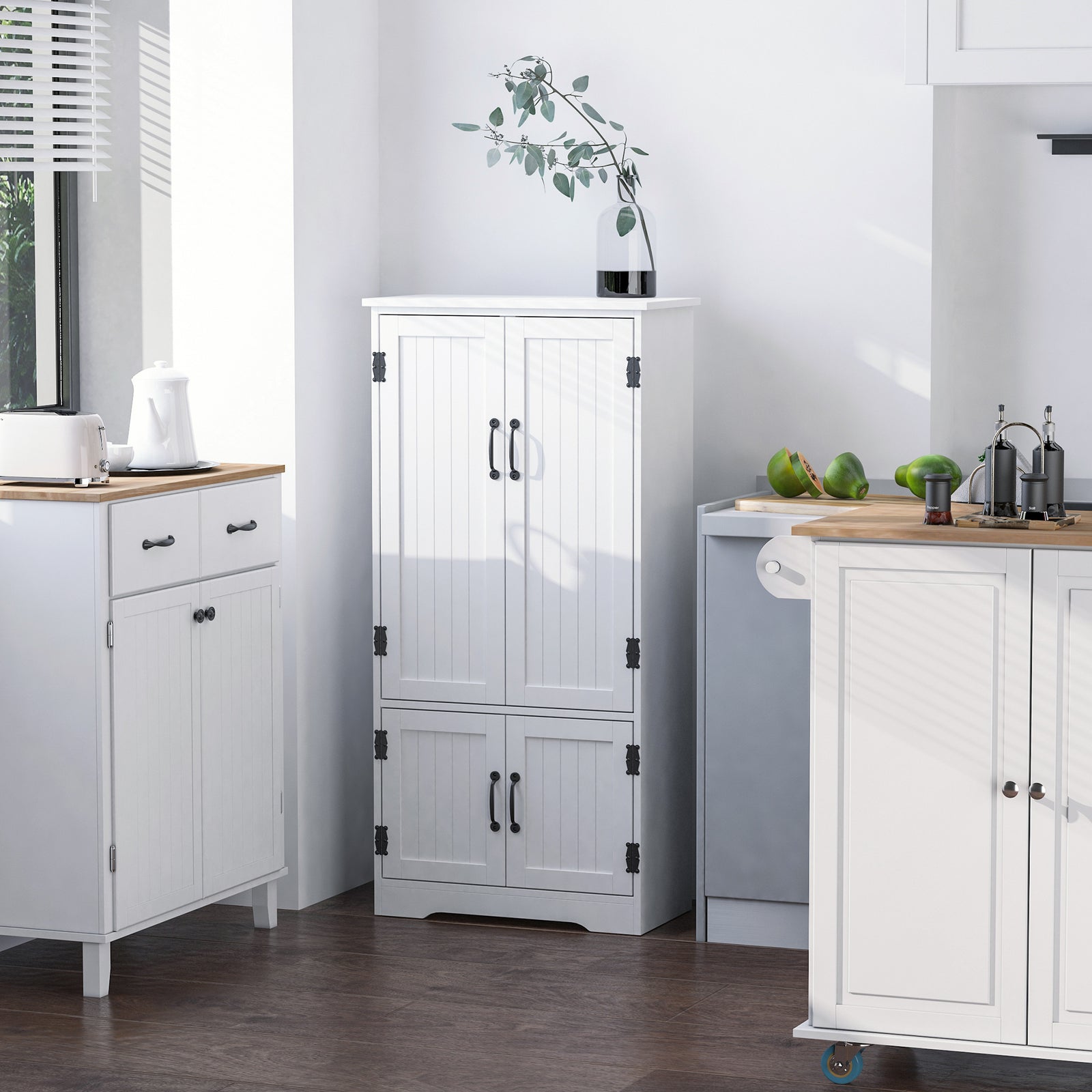 Modern Freestanding Storage Hutch Furniture With Doors
