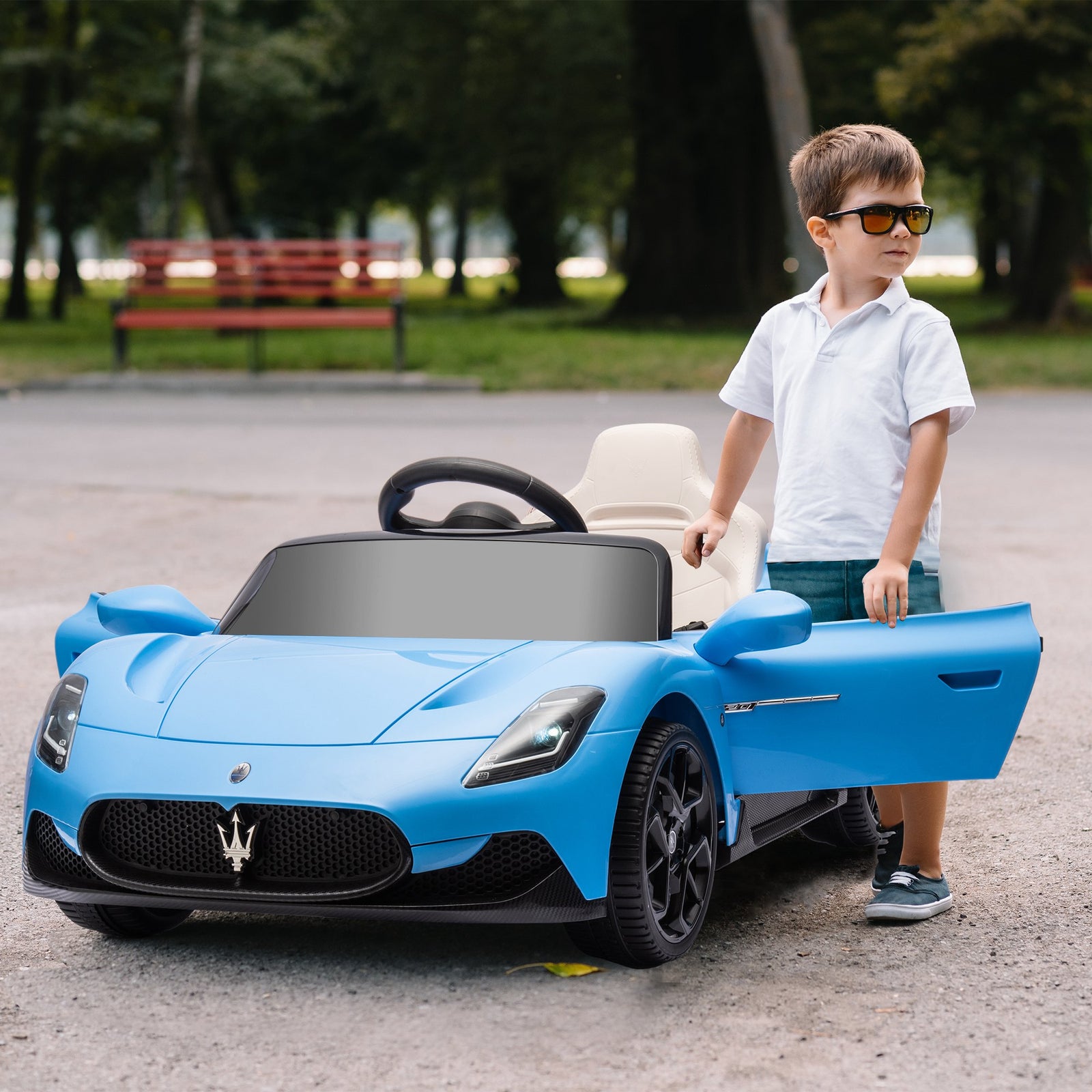 Maserati Mc20 Licensed 12v Kids Ride On Car W/ Remote | Blue