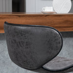 Bar Stool Set Of 2 Microfiber Adjustable | Dark Gray