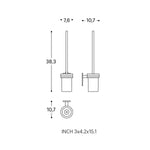 Wall-mounted Toilet Brush, Self-adhesive, White, Compact Stick Collection