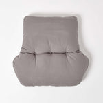 Cotton Back Support Thick Lumbar Cushion | Charcoal Grey