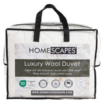 Premium Light Wool Duvet - Cool & Washable | King | White