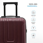 45x36x20cm Lightweight Underseat Cabin Carry On Suitcase - 100+ Airline Approved - Hard Shell Luggage - 4 Wheels | 45 x 36 x 20cm | Burgundy
