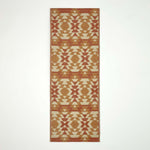 Luxury Outdoor Rug Waterproof Reversible For Garden Patio 100% Recycled, Orange Anya Aztec | 75cm x 200cm | Orange