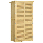 87x47x160cm Wooden Garden Shed With Asphalt Roof