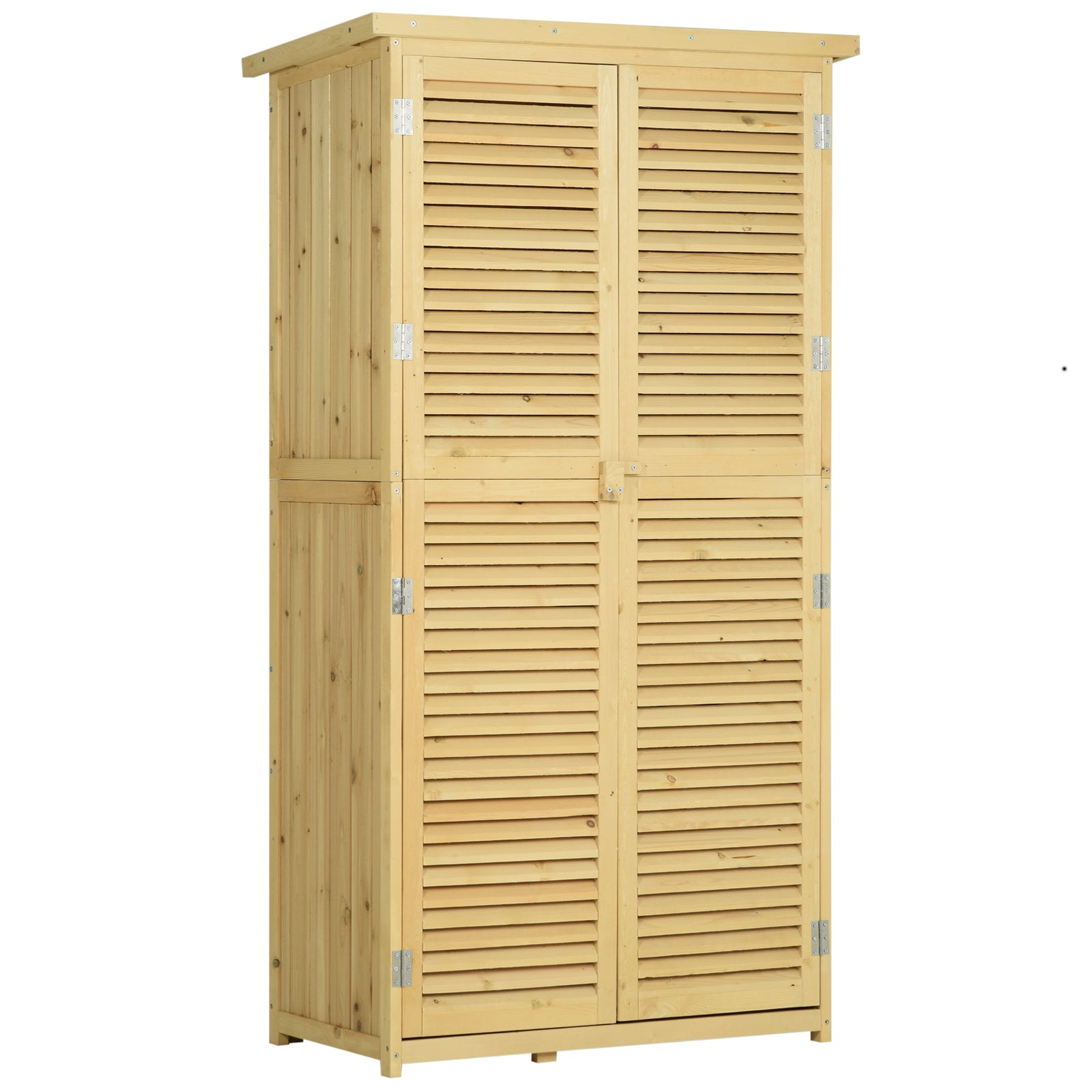 87x47x160cm Wooden Garden Shed With Asphalt Roof