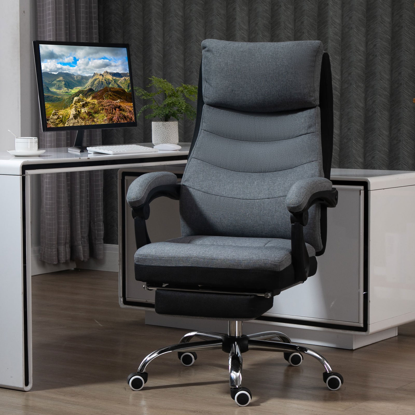 Reclining Office Chair W/ Footrest