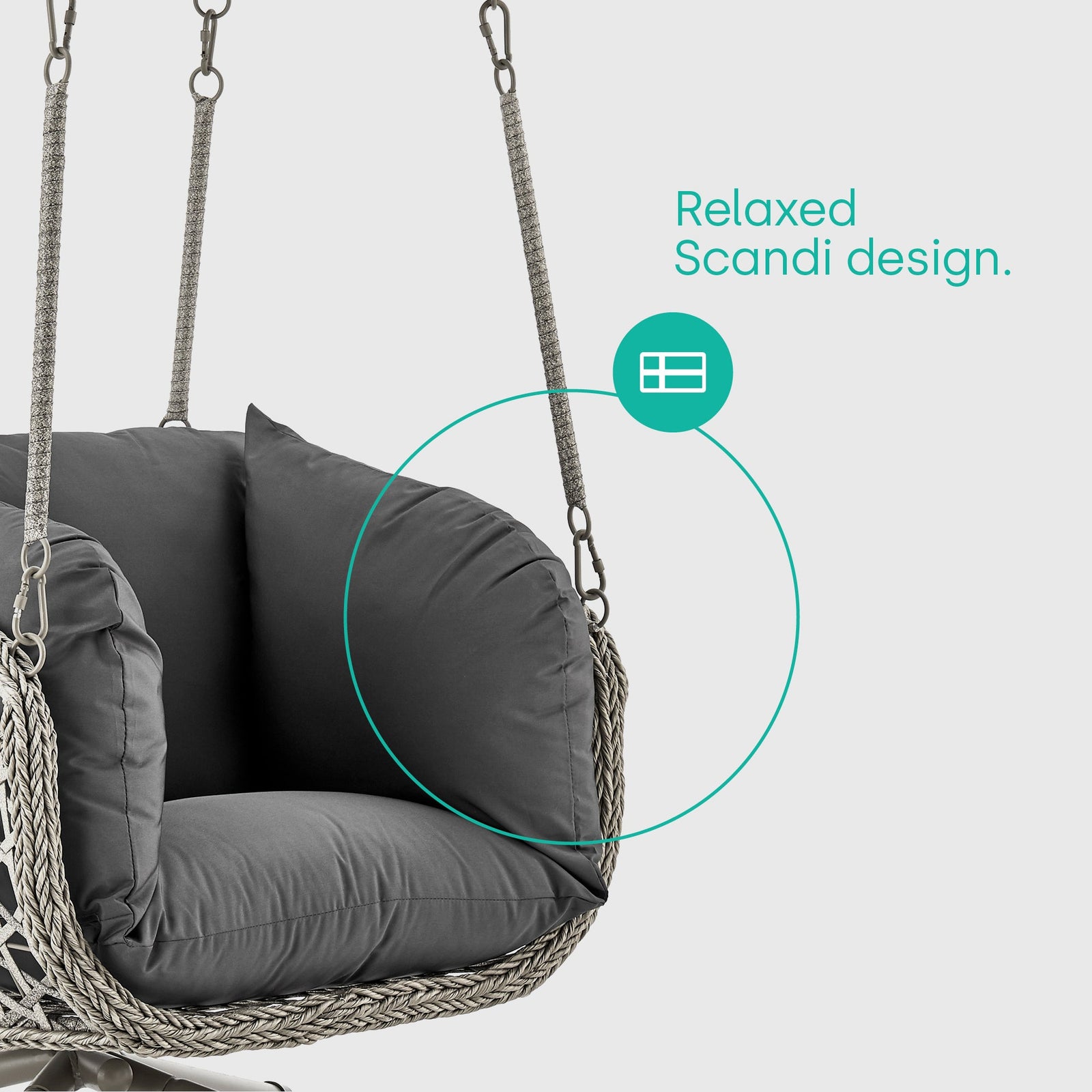 Kira Rattan Canopy Swing Chair