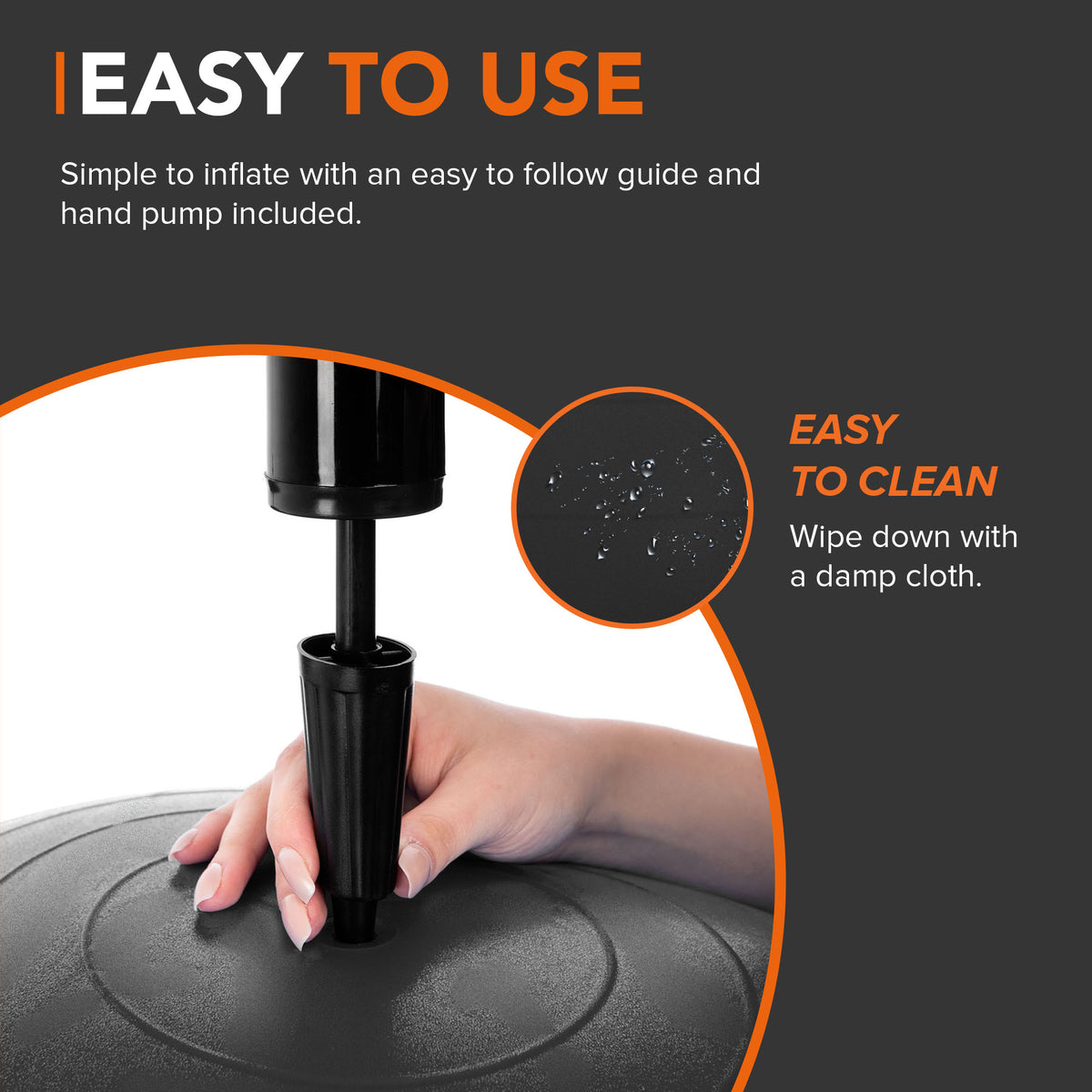 Structure Fitness Anti Burst Yoga Exercise Gym Ball With Hand Pump